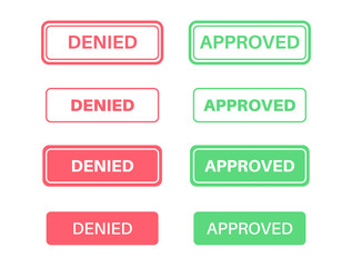 Fototapeta premium Approved denied stamp