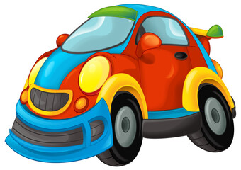 cool looking cartoon sports car isolated illustration for children