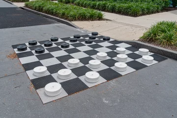 Foto op Canvas outside Draughts - Checkers  board game © russell102