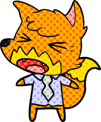 angry cartoon fox boss
