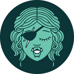 icon of orc rogue character face