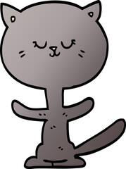 cartoon doodle happy cat