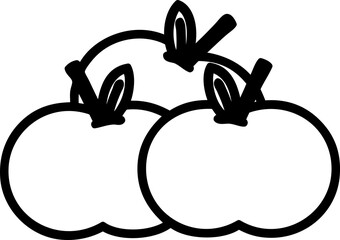 pile of apples icon symbol