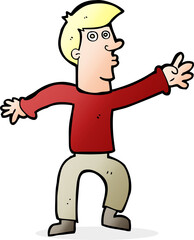 Fototapeta premium cartoon reaching man