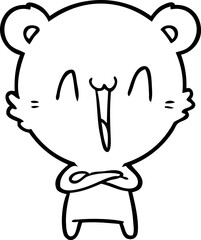 happy bear cartoon