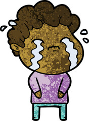 cartoon man crying
