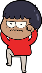 cartoon annoyed man