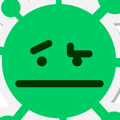 unsure confused virus sticker