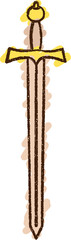 Sword Chalk Drawing