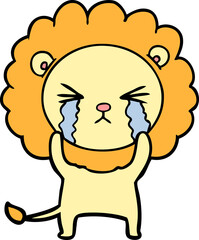 cartoon crying lion