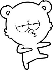 bored bear cartoon dancing