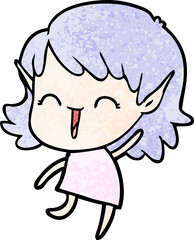 Fototapeta premium cartoon elf girl