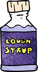 cartoon doodle cough syrup