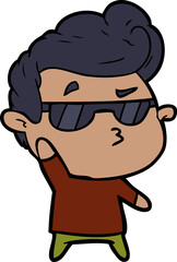 cartoon cool guy
