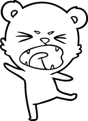 angry cartoon polar bear