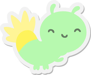 cute cartoon glow bug sticker