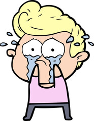 cartoon crying man