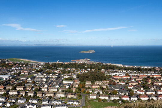 Panoramic view of North Berwick, Scotland, UK