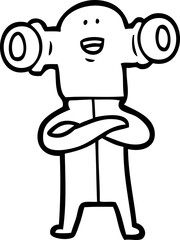 friendly cartoon alien