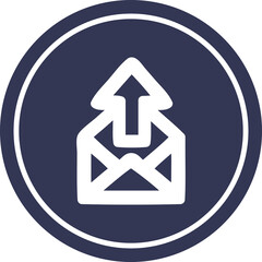 send email circular icon symbol