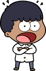 cartoon shocked man
