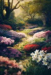 Fototapeta na wymiar Enchanted garden