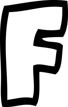 recommend clip art: line drawing cartoon letter f