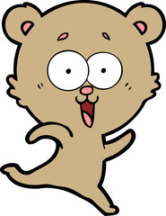 Fototapeta premium laughing teddy bear cartoon