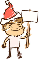 Christmas Man Chalk Drawing