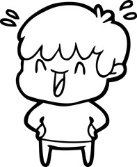 cartoon laughing boy