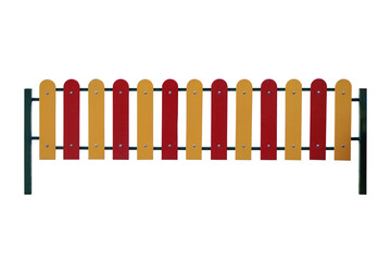 Wooden fence for the playground.