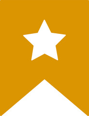 gold bookmark icon isolated png