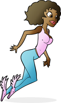 recommend clip art: cartoon flying woman