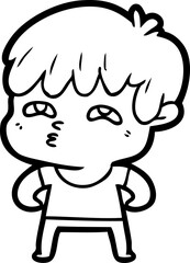 Obraz premium cartoon curious man