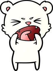 Obraz premium angry polar bear cartoon