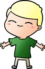 Fototapeta premium cartoon smiling boy
