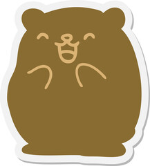 happy little bear sticker
