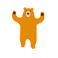 brown bear on white background