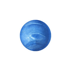 Watercolor neptune planet isolated on white background. - obrazy, fototapety, plakaty