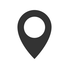 Geo location pin icon. Map marker glyph icon.