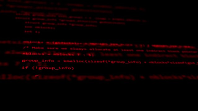 3D programming code abstract technology background of software developer and computer script. Software attack or virus trojan concept