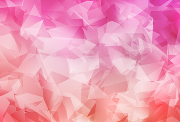 Light Pink vector polygon abstract background.