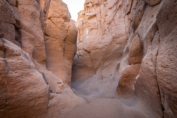 amazing canyon slot of quebrada de culebrillas in arequipa, peru