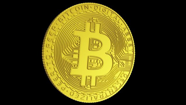 4k HD Bitcoin MP4 Video, Spinning Coin, Cryptocurrency, PNG, Transparent Background, Ethereum, Crypto, Doge, Market, Gold, Silver