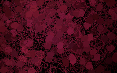 Dark Pink, Red vector backdrop with memphis shapes.