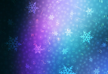 Fototapeta na wymiar Dark Pink, Blue vector layout in New Year style.