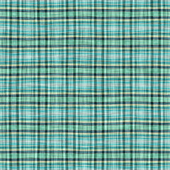 Teal rustic coastal beach house check fabric tile. Seamless sailor flannel textile gingham repeat swatch.
