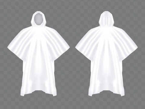 Realistic Vector Illustration Of Rain Poncho .