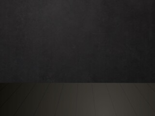 Black room with floor texture background 