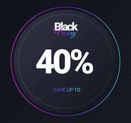 Discount 40 percent concept